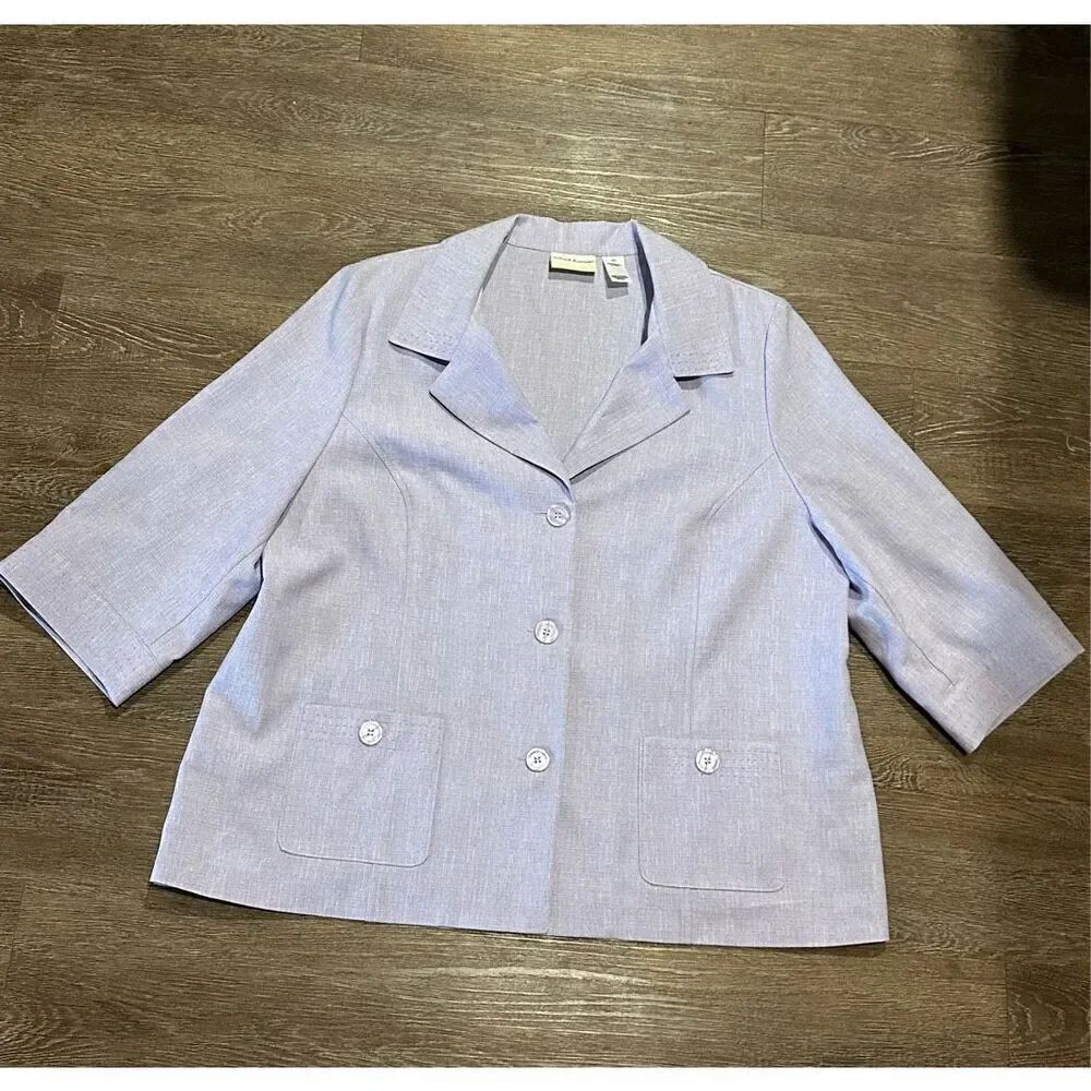 Alfred Dunner Lilac lavender purple 3/4 sleeve jacket blazer 18W